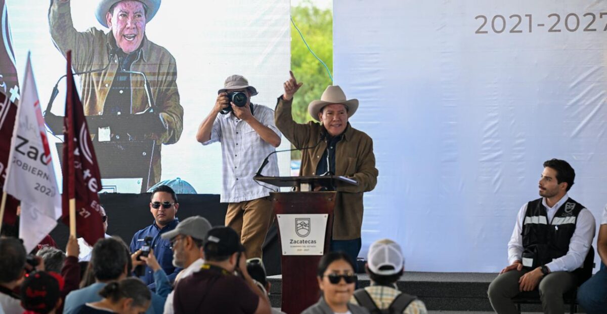 David Monreal durante el Foro Bienestar para Todas y Todos en Fresnillo