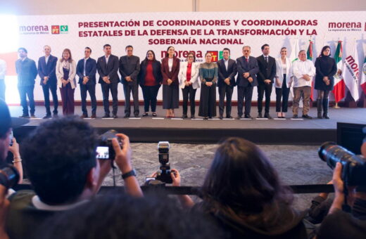 Presentación de coordinadores estatales de Morena durante el nombramiento de Imelda Castro en Sinaloa