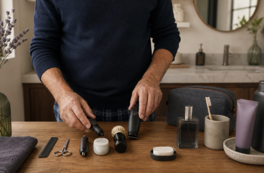 Herramientas de arreglo personal para hombres mayores de 60 años.