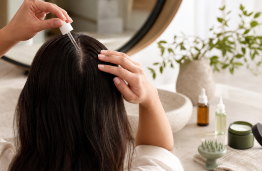 Rutina de scalp care con sérum y masajeador para el cuero cabelludo