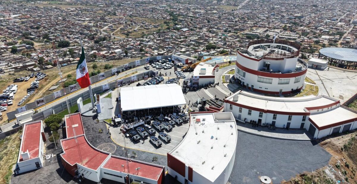 Instalaciones del C5i de Zacatecas vistas desde el aire, sede del foro sobre construcción de paz