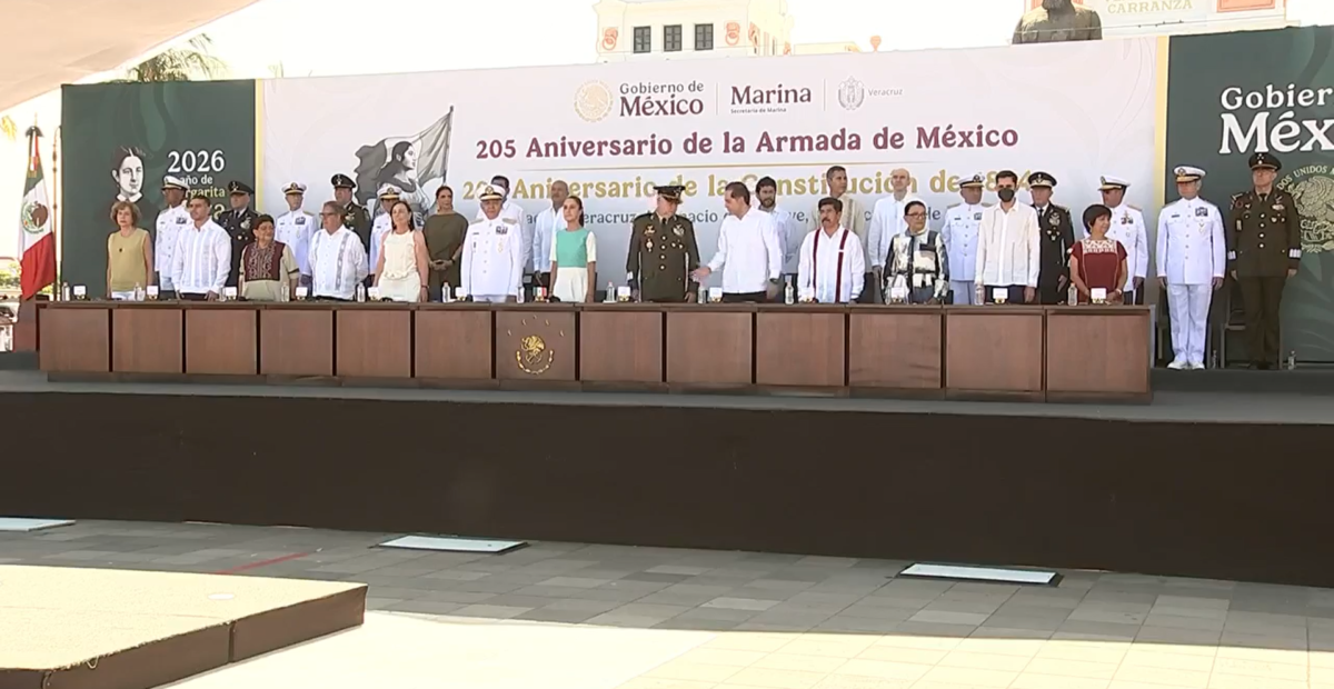 Imagen proporcionada para la nota sobre la conmemoración de la Armada de México en Veracruz.