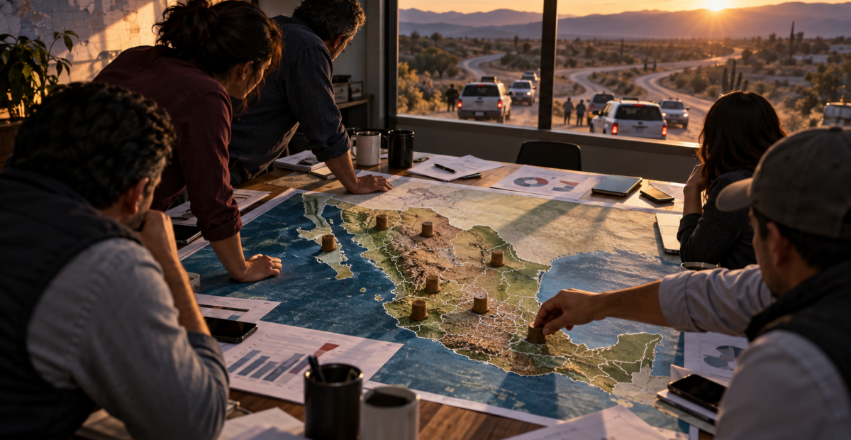 Equipo electoral analiza el mapa de siete estados rumbo a 2027